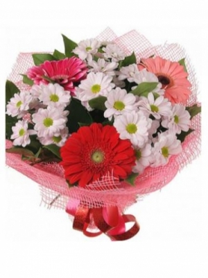  Kemer Çiçekçiler - Gerbera Krizantem Buketi